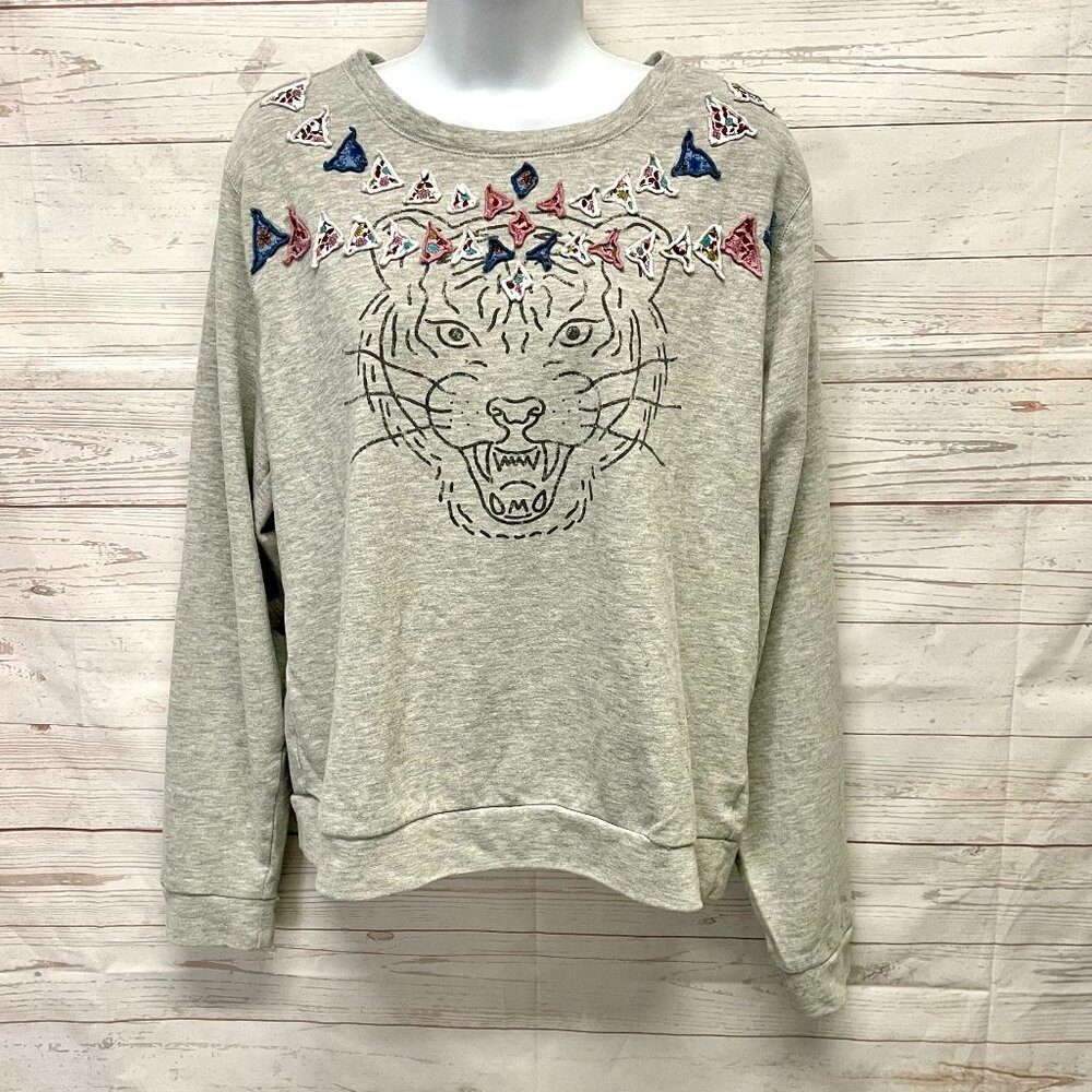 Luna Mercantile for Anthropologie Tiger Graphic Sweatshirt